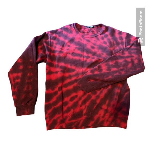 Red Tie Dye Fashion Nova Crew Neck. Size Medium - Picture 1 of 6